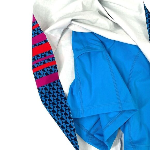 NEW Addison Bay SET Logan sport bra & flounce skorts Sz M lake geo pickleball - Picture 12 of 15